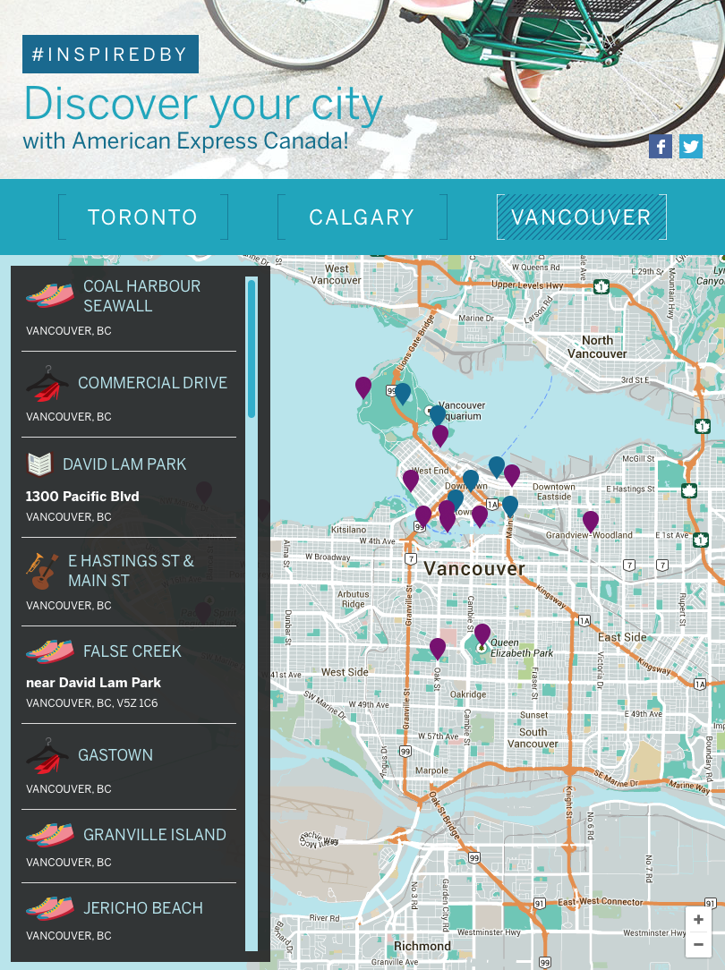 AMEX Map vancouver 