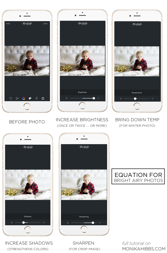 HOW TO GET BRIGHT AND AIRY PHOTOS EDITING APP AFTERLIGHT