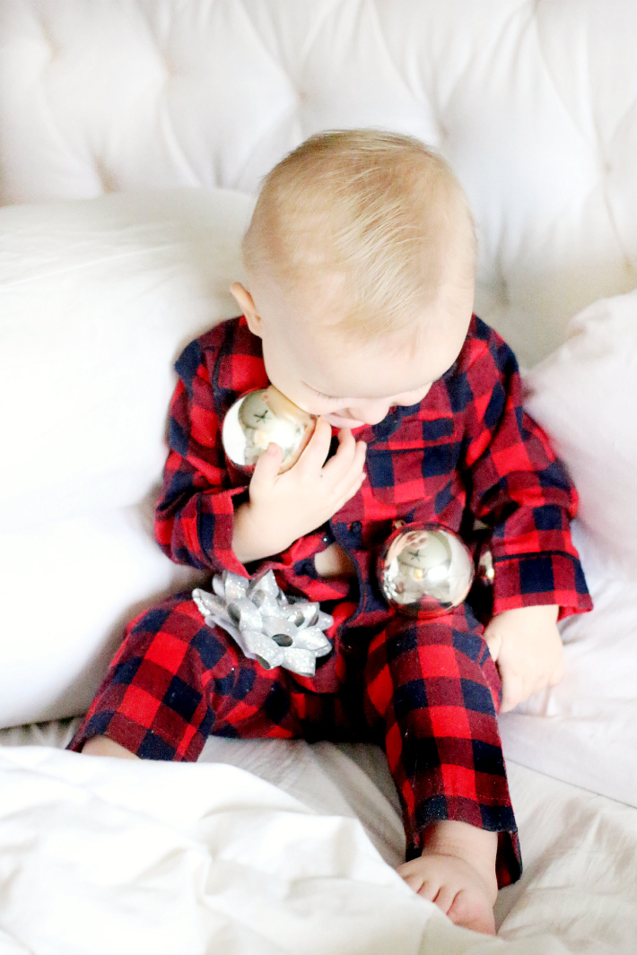 boy Christmas PJ's Canon Baby Momments 