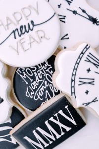 New Years eve cookies by the whisk