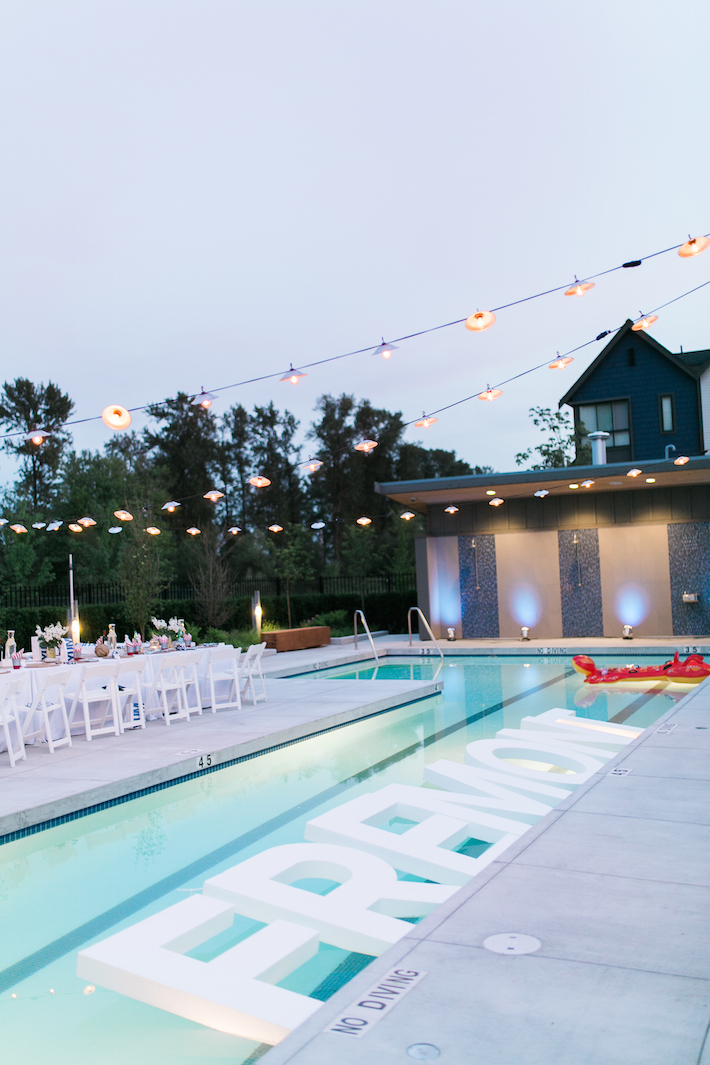 Pool Side Dinner Party