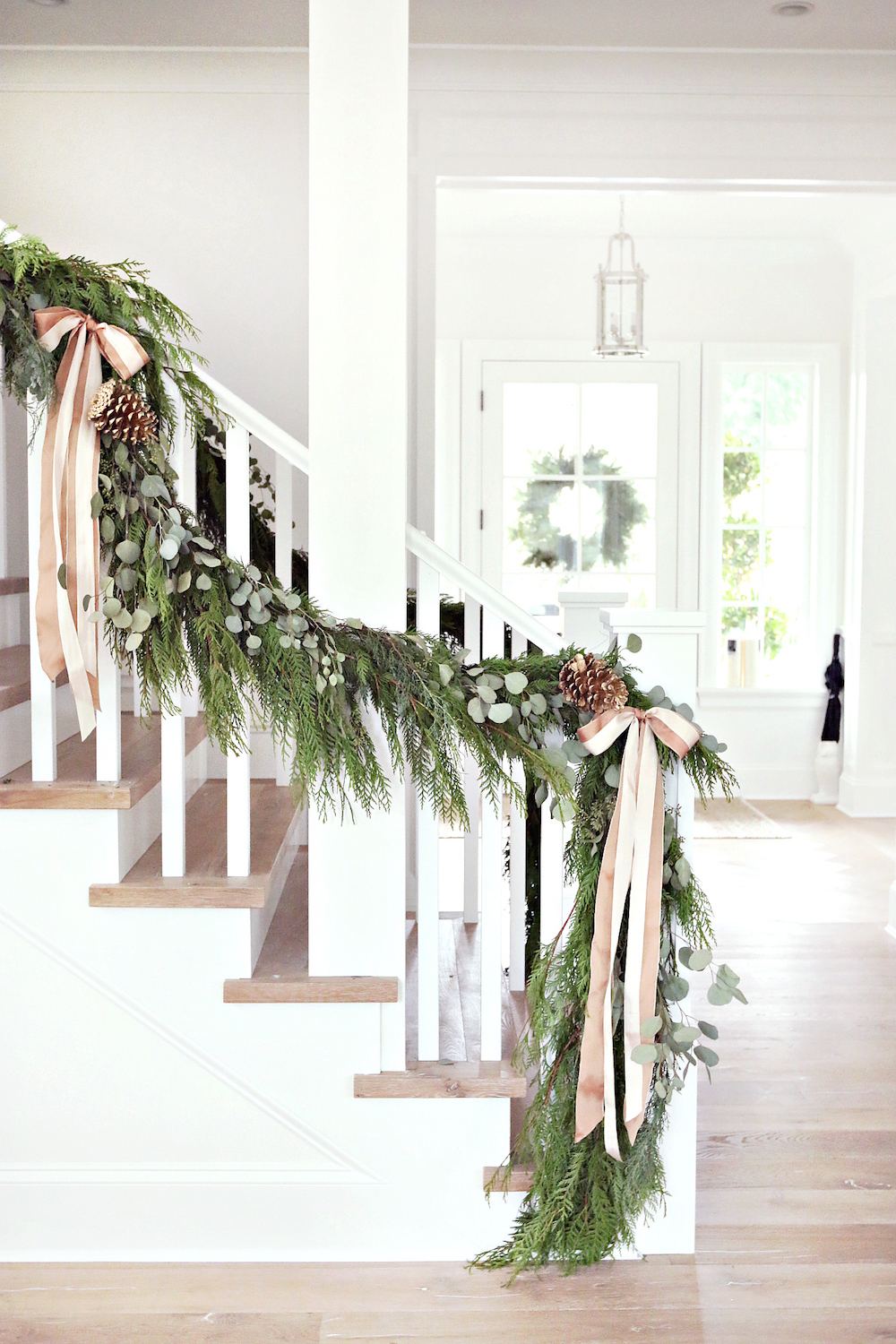 Christmas Garland stairs 