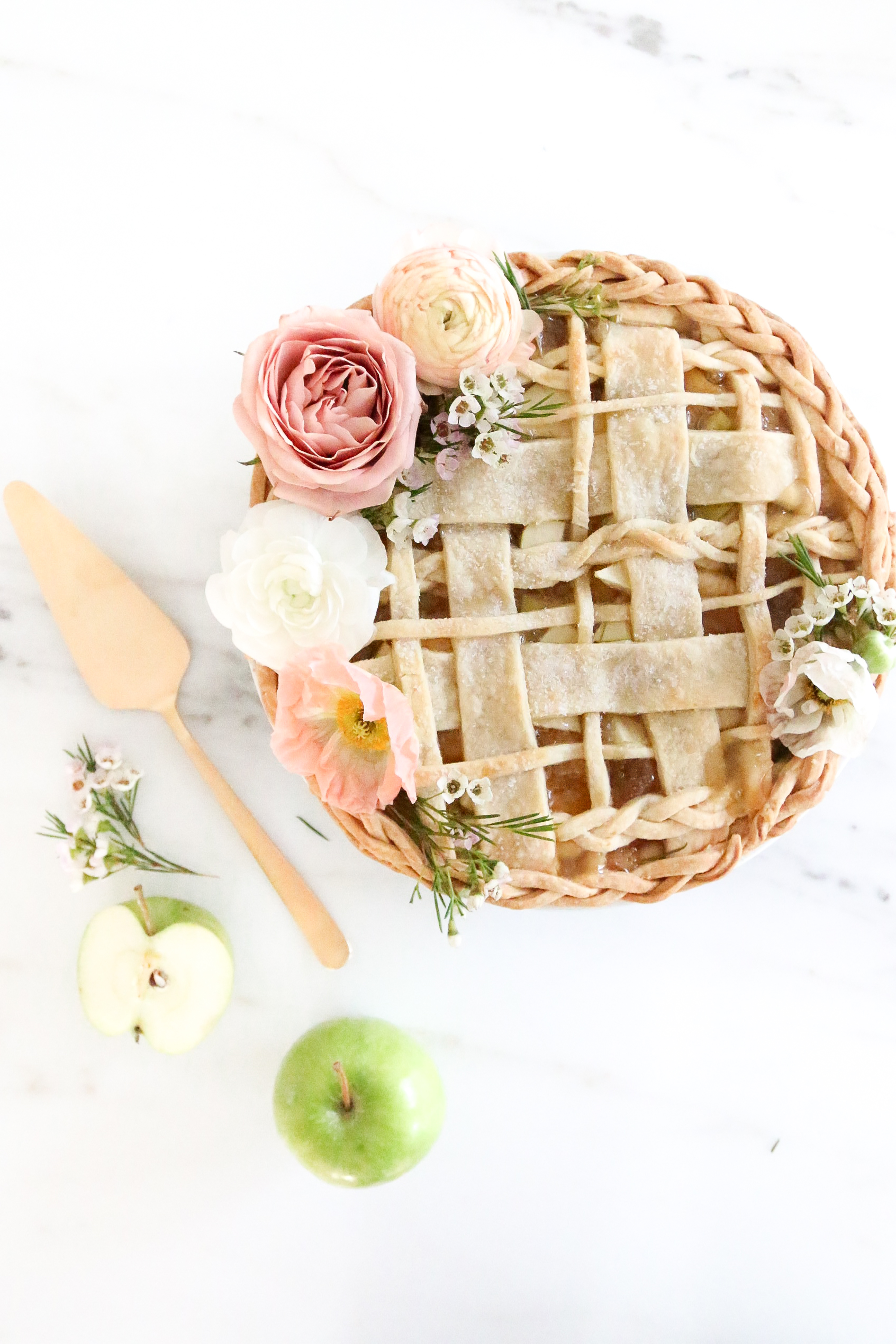 Floral Braided Apple Pie 