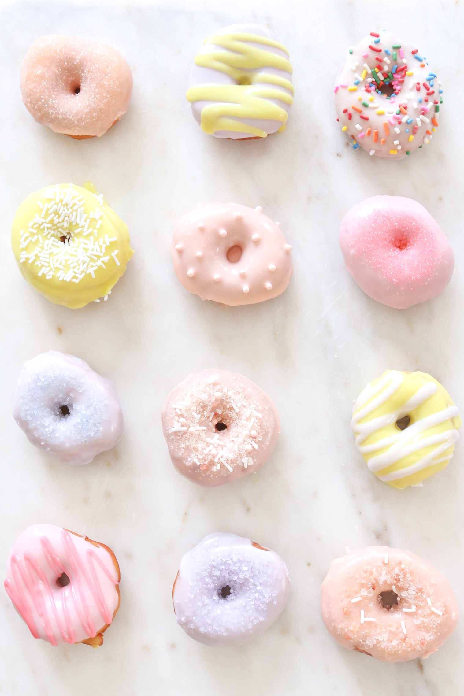 Mini Donut Recipe Icing Sprinkles DIY Monika Hibbs