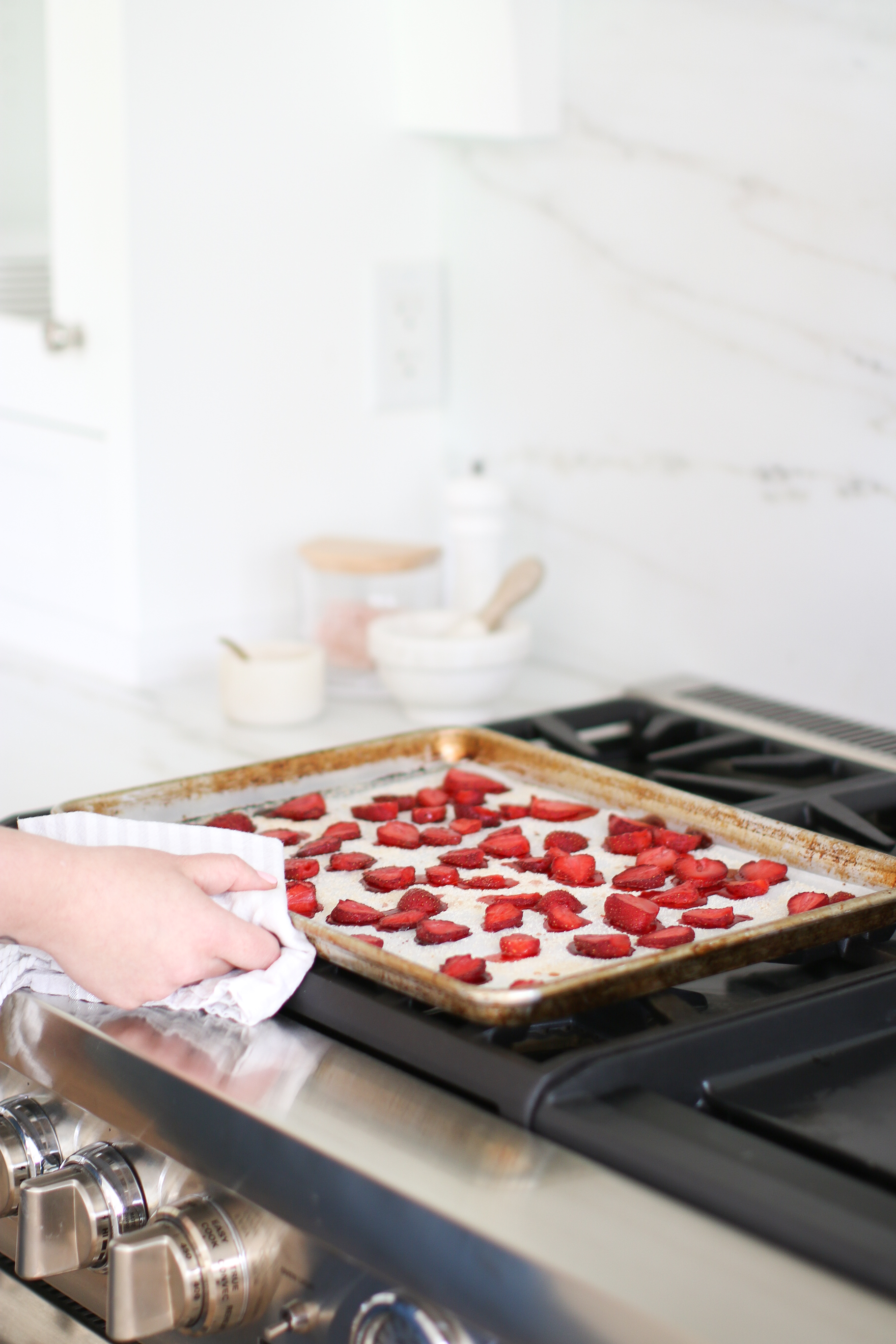 Roasted Strawberries Almond Milk DIY Recipe Monika Hibbs