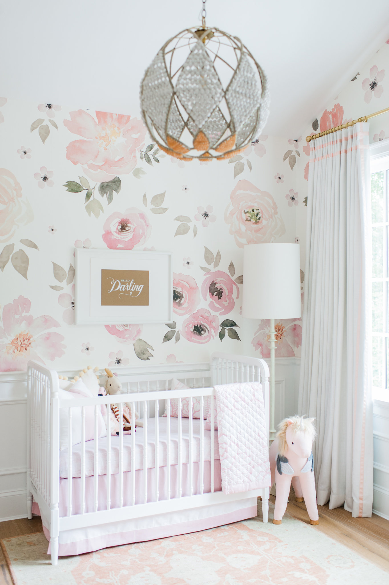 Floral Wallpaper Nursery  A Vintage Inspired Nursery  The Pink Dream