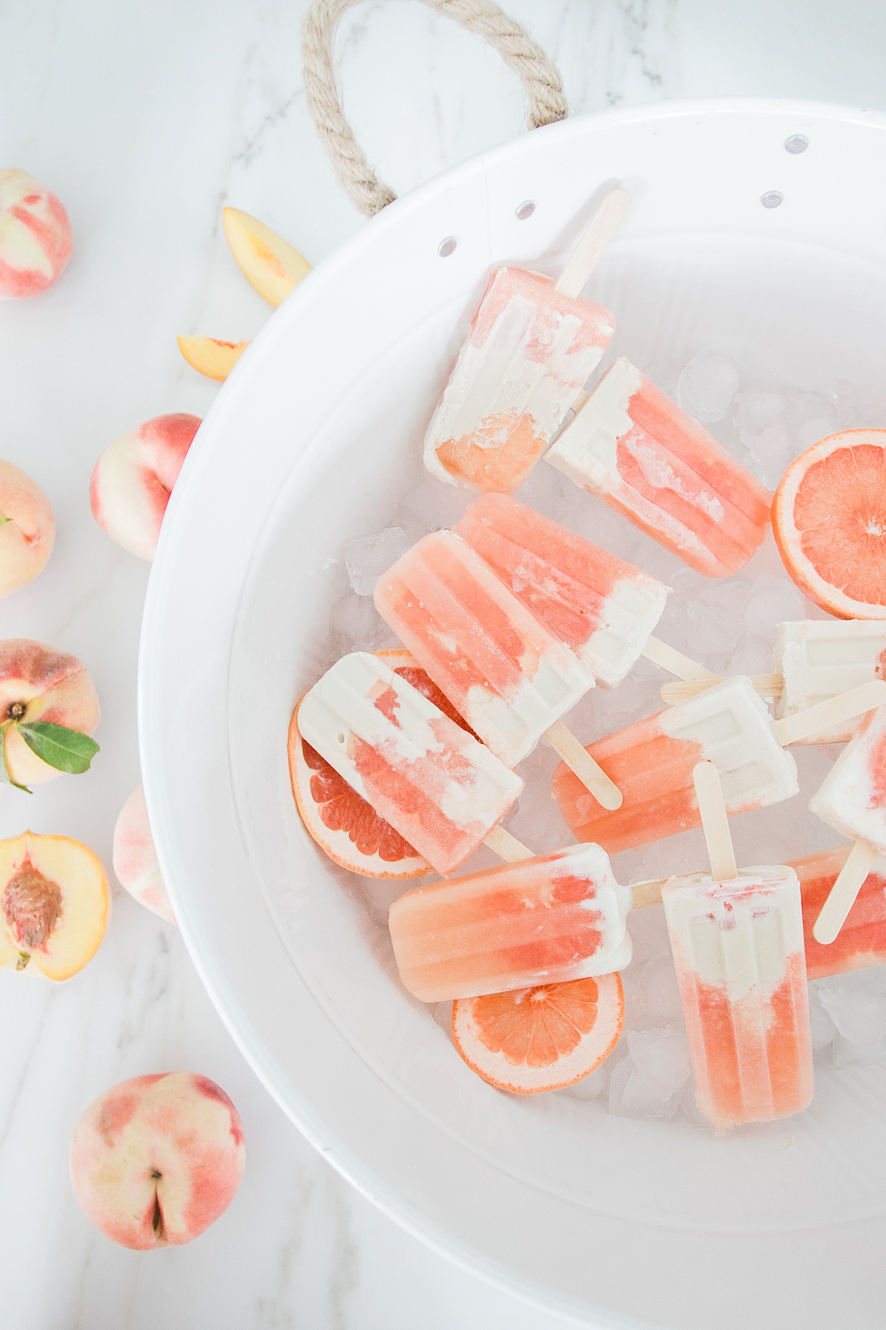 Popsicles Summer Grapefruit Coconut Peach Monika Hibbs