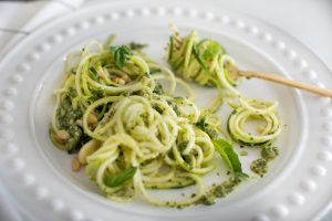 dinner plate with zucchini noodles