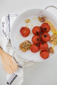 roasted tomatoes with garlic and oil