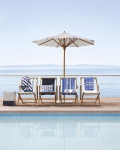 chair by the pool