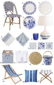 Blue and white home trend