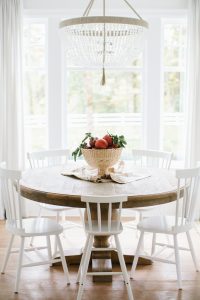 kitchen table with fall decor