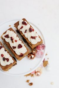 Cranberry Bliss Bar Recipe on stand