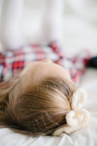 little girl bow in hair