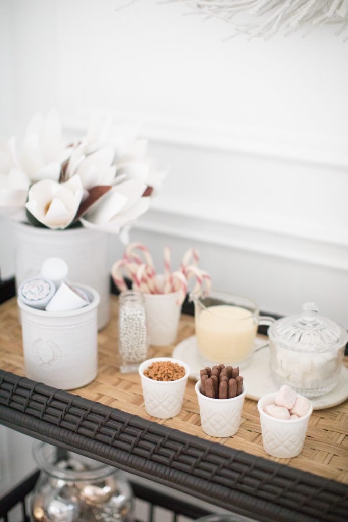 beverage station toppings in small cups
