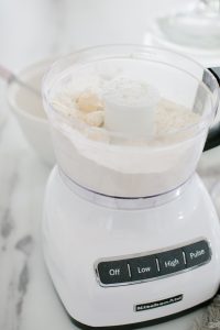 cookie dough ingredients in food processor