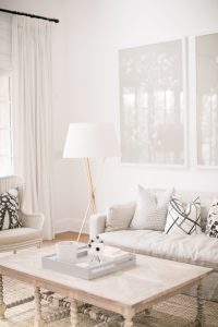 living room with neutral colours