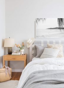 coast bedroom with greys