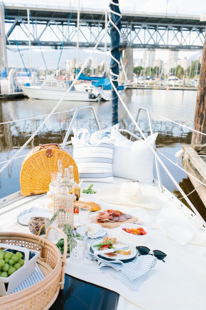 picnic on a sailboat