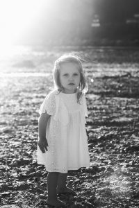 little girl, white eyelet dress