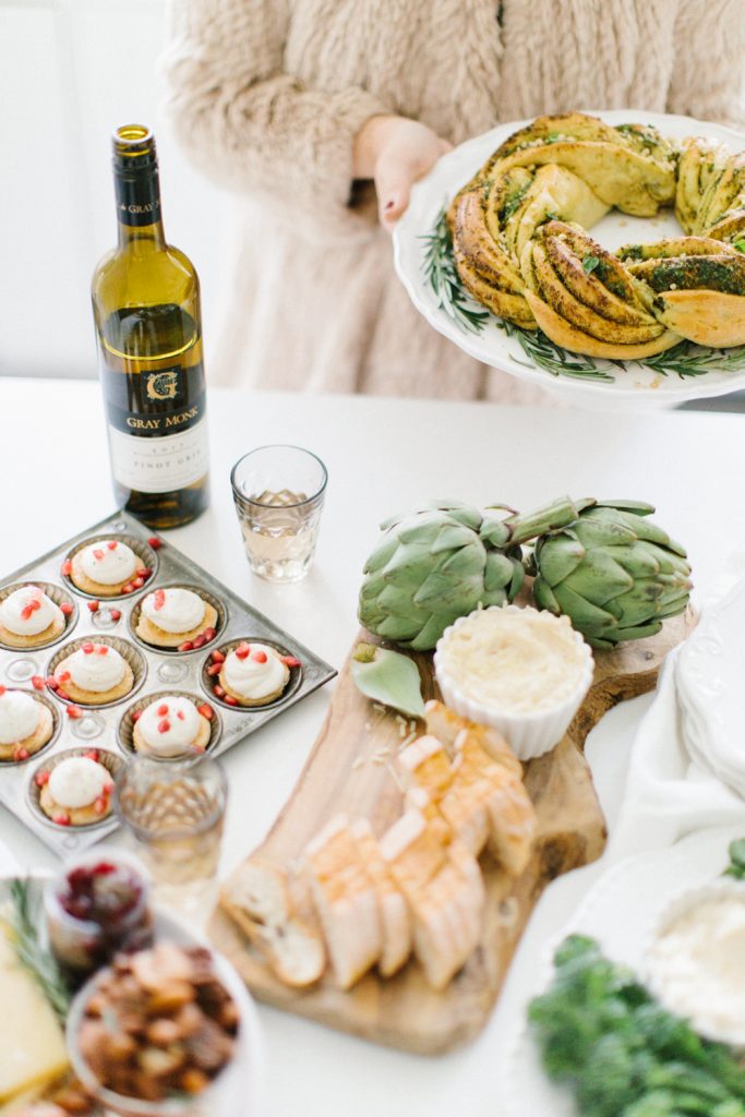 holiday appetizers with wine pairings