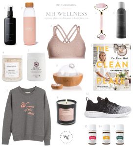 water bottle training shoes sports bra the clean plate magazine gwyneth paltrow cinderose essential oils crew neck sweater humidifier wellness goodness health