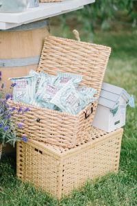 Peter rabbit outdoor party food table baskets