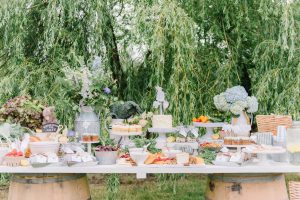 Peter rabbit outdoor party food table