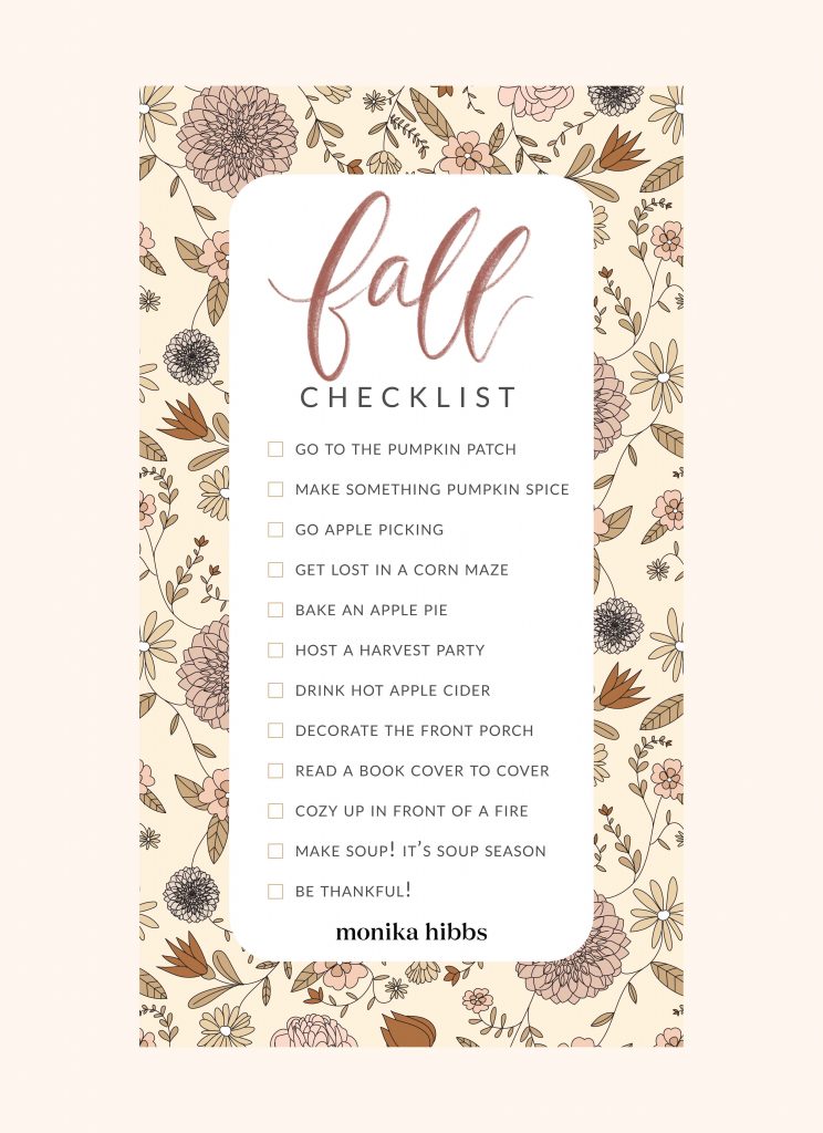 Fall Checklist secondary-04 - Monika Hibbs