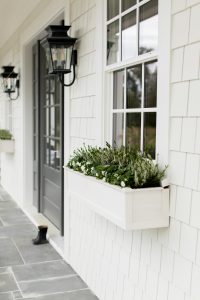 Monika Hibbs home exterior door and window planter
