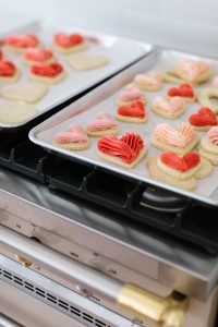 Heart Cookies on Baking Tray