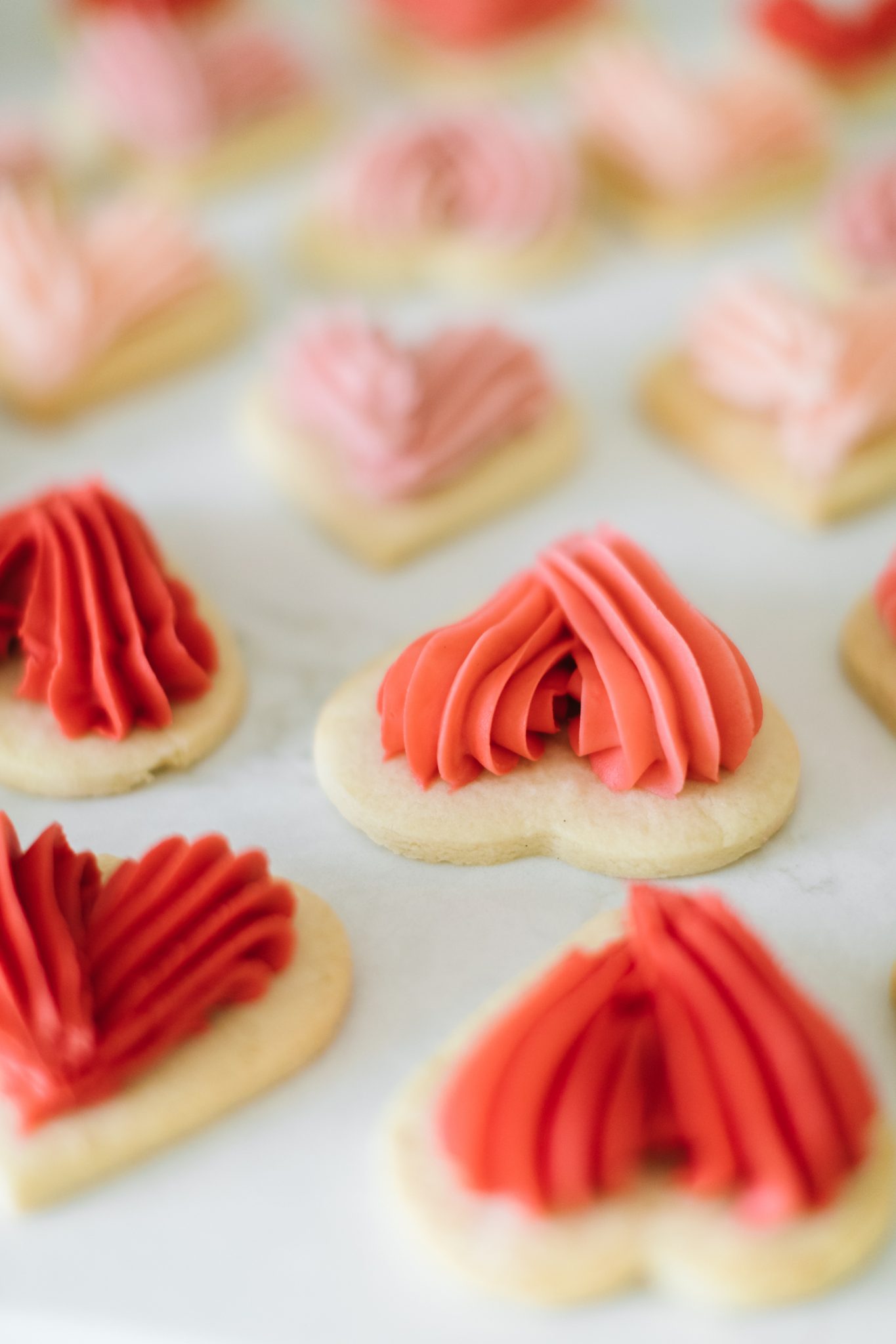 Valentine Heart Sugar Cookies - Monika Hibbs