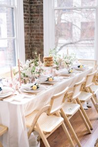 Table Setting with Cake