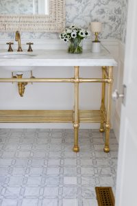 Gold Vanity Marble Tile Floor