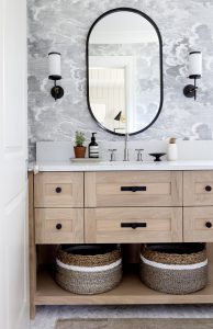 styled bathroom vanity